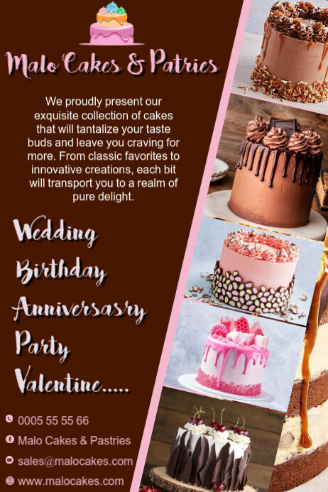 Cake Flyer Examples CAKES AND PASTRIES SMALL BUSINESS FLYER Template | PosterMyWall