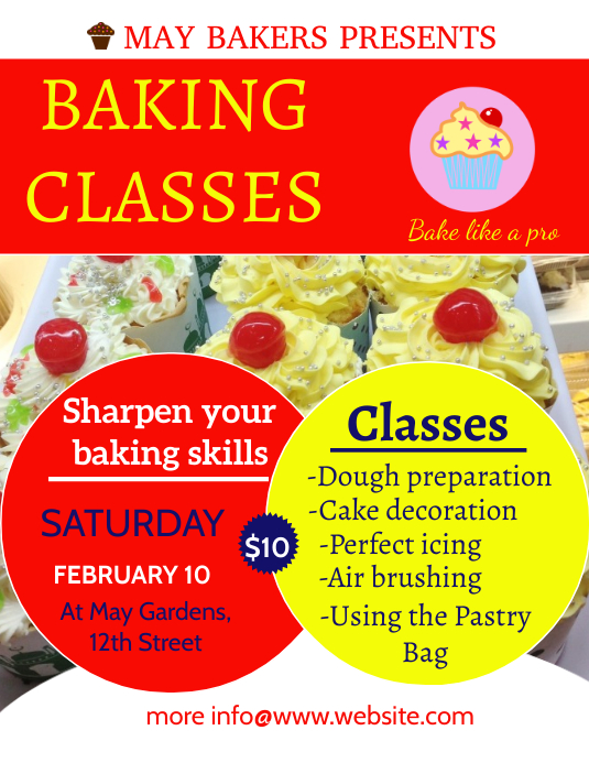 Cake Course Poster Copy of cakes | PosterMyWall