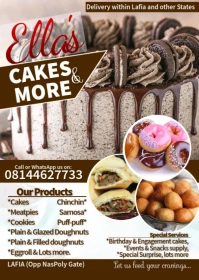 Cakes n baking flyer template A6