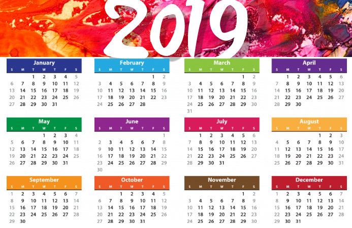 Calendar 2019 Poster Template Postermywall