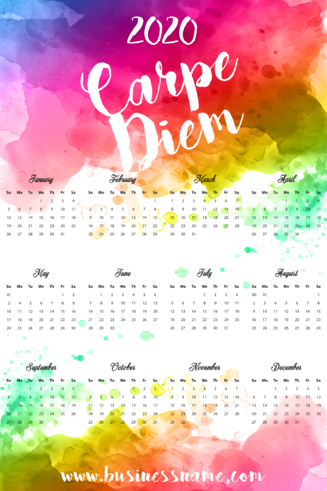 Calendar Poster Template Postermywall
