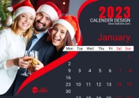 Calendar 2022 Postcard template