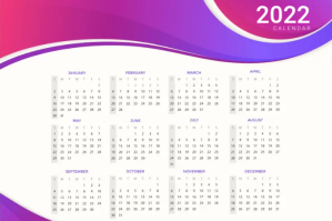 Calendar 2022 Label template