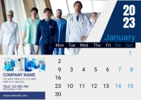 Calendar 2022 Postcard Postal template