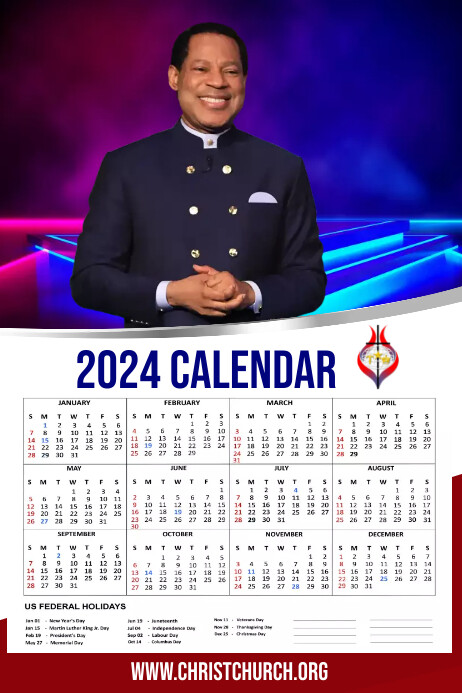 Calendar 2024 แบนเนอร์ 4' × 6' template