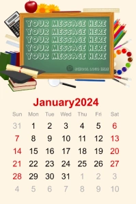 Calendar 2024 Plakat template