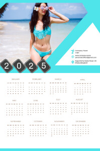 Calendar 2025 Beach Template | PosterMyWall