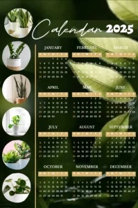 Calendar 2025 Template Cartaz