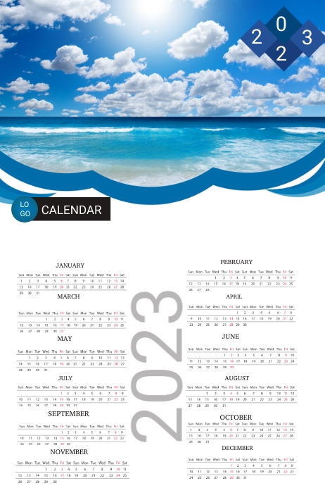 Calendar Beach Design Template PosterMyWall