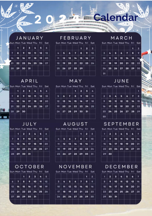 Calendar A4 template