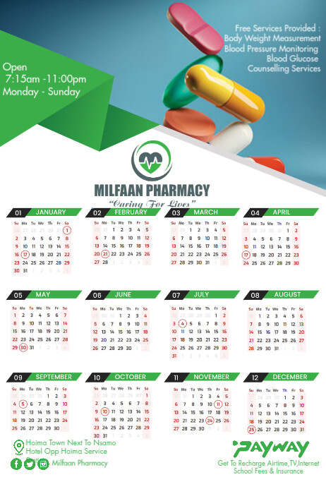 Calendar Template PosterMyWall