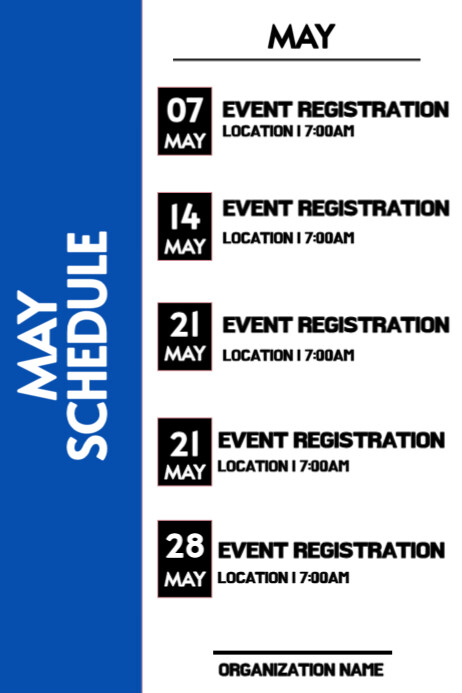 Event Calendar Poster Calendar Event Flyer Design Template | PosterMyWall