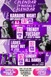Calendar events 2025 Flyer Plakkaat template