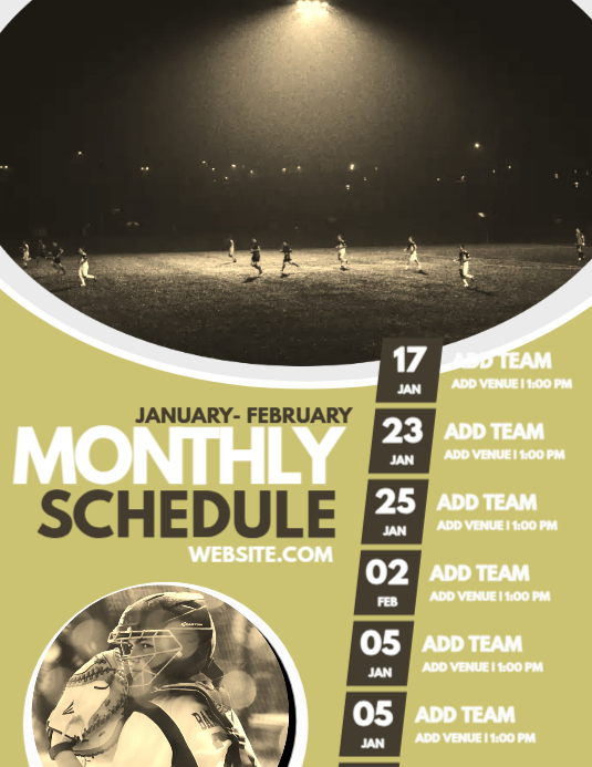 Calendar Template PosterMyWall