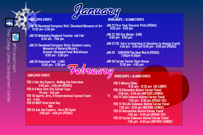 Calendar Jan/Feb Templat | PosterMyWall