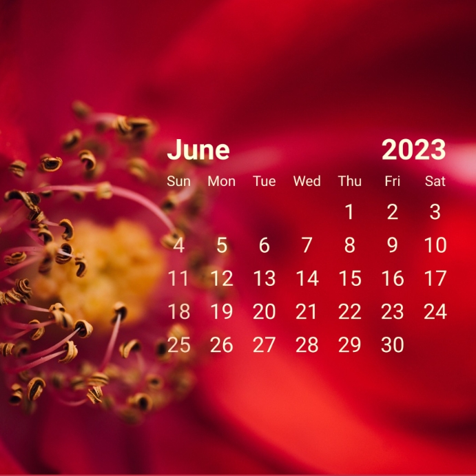 June Month Spring Calendar june spring Template | PosterMyWall