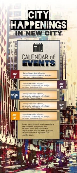 calendar of events rack card template | PosterMyWall