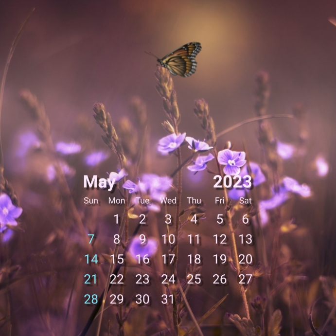 Calendar spring may Template | PosterMyWall