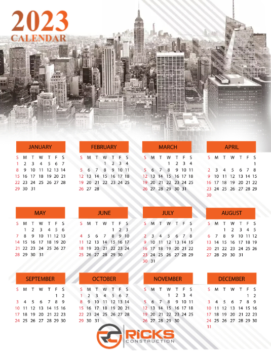 Templat Kalender PosterMyWall