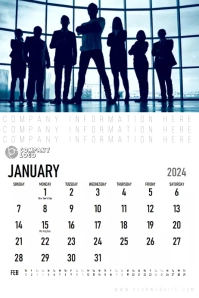 Calender 2024 Poster template