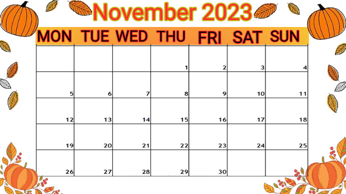 Calender november Template | PosterMyWall