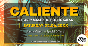 Turkis Club Event Facebook begivenhed cover Template