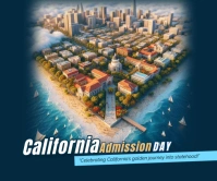 California admission day Persegi Panjang Besar template