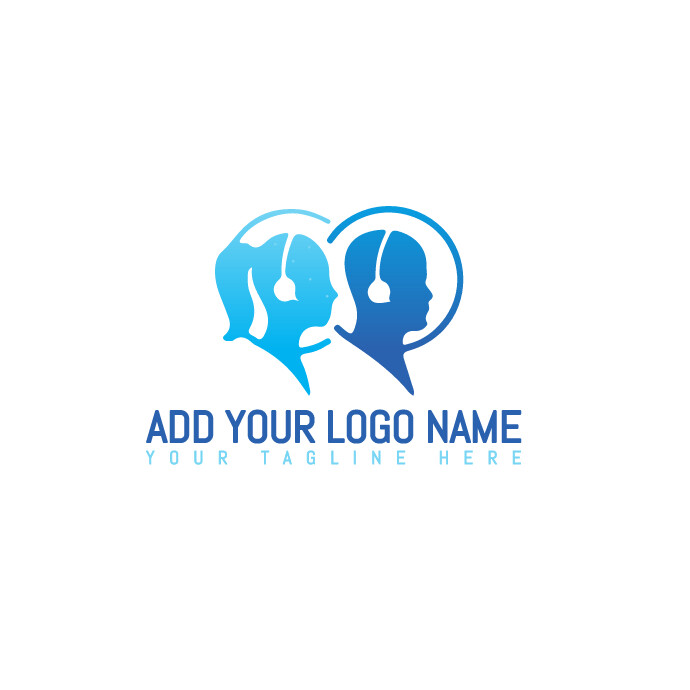 Call Center/customer Support/communication/he Logo template