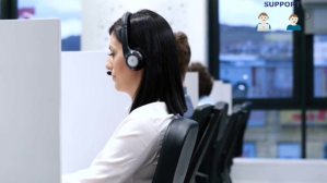 Call center YouTube-miniature template