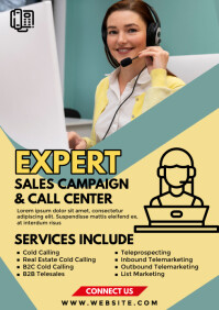 Customer Relations Flyer Example Call center flyer Template | PosterMyWall