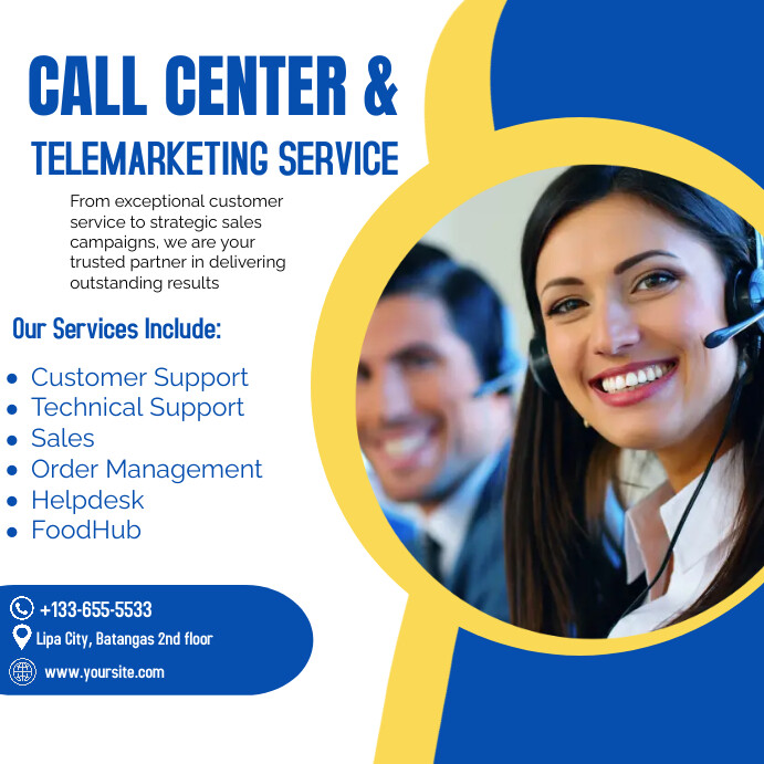 Call center flyer template | PosterMyWall