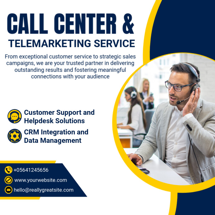 Copy of Call Center Service Instagram Post | PosterMyWall