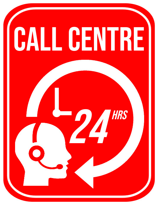 Call centre sign and label sticker Template | PosterMyWall