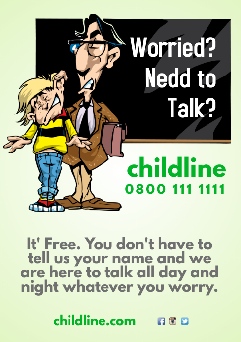 Childline Example Report Call Childline Poster Template | PosterMyWall