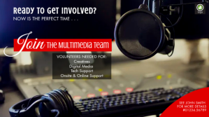 Call for Multimedia Volunteers Digital Display (16:9) template