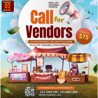 Call for Vendors Flyer | Food Market Event Booth Registration Template Сообщение Instagram