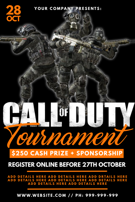 Copy of Call Of Duty Tournament Poster | PosterMyWall