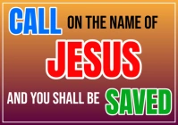 Placard Call on Jesus Ad A3 template
