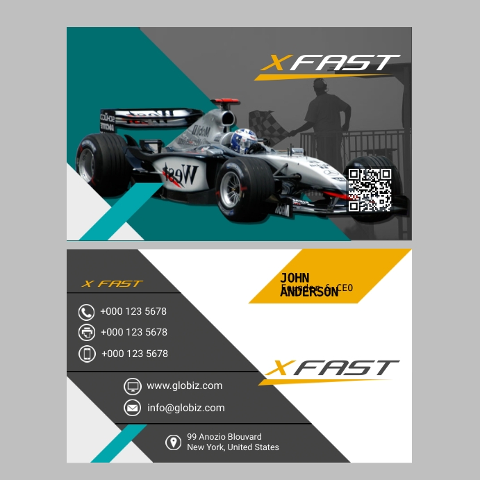 Calling Card Racing Template | PosterMyWall