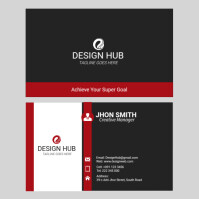 Red Business Card Template | PosterMyWall