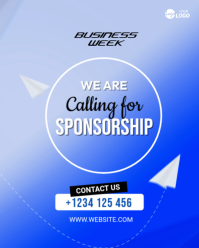 Calling for Business Sponsorship Instagram Portrait template