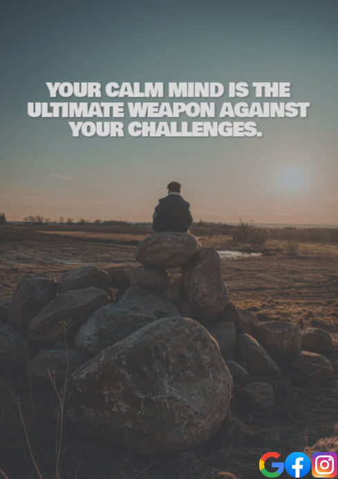 CALM AND MIND QUOTE TEMPLATE | PosterMyWall