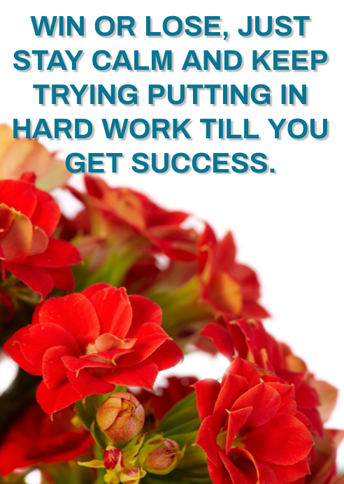 CALM SUCCESS QUOTE TEMPLATE | PosterMyWall