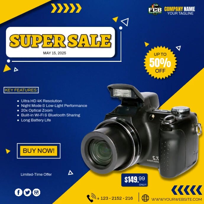 CAMERA ADS Template | PosterMyWall