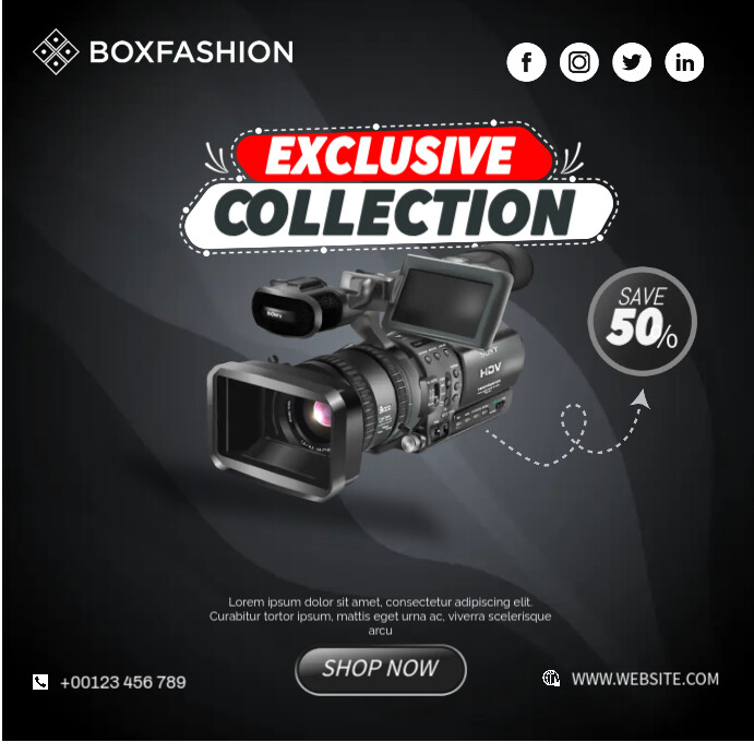 Copy of Camera Video Ads | PosterMyWall