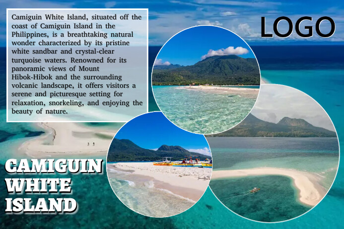 Camiguin White Island Poster template