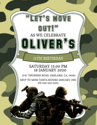 15 840 Army Birthday Invitation Customizable Design Templates Postermywall