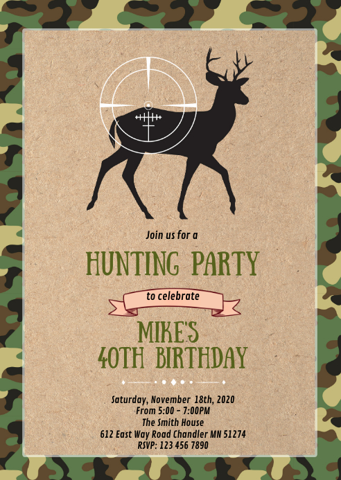 Free Printable Deer Hunting Birthday Cards Free Printable Deer Hunting Birthday Cards