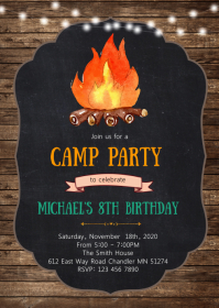 11 550 Bonfire Invitation Customizable Design Templates Postermywall