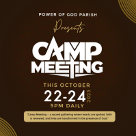 Camp meeting Instagram-opslag template